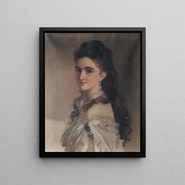 Sidonie Schrotzberg née Stohl, seconda moglie dell'artista - Franz Schrotzberg — quadro incorniciato alla parete