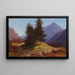Paesaggio con gruppo di alberi e taglialegna - Franz Steinfeld — quadro incorniciato alla parete
