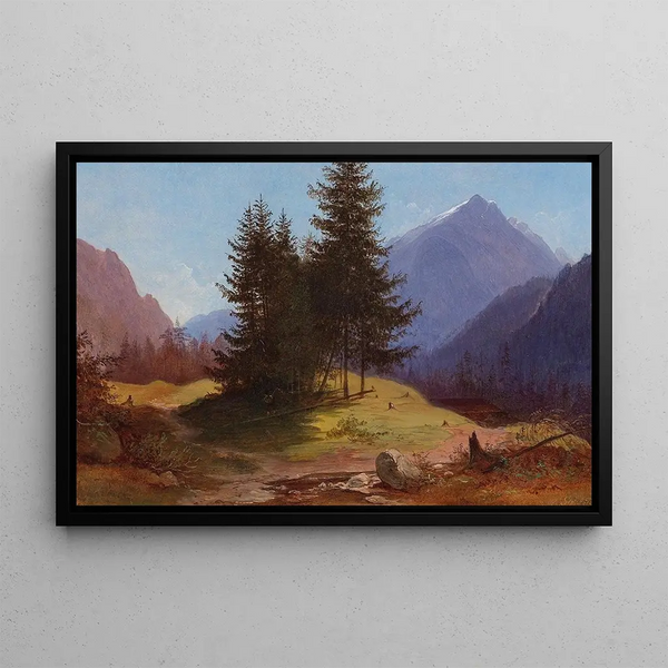 Franz Steinfeld - Landscape with Group of Trees and Woodcutters.webp