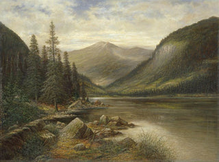 Lac Erlauf con cima nuda sullo sfondo - Franz Stephan Paschinger — vista dell’opera