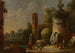 Paesaggio di rovine fantastiche con colonna commemorativa - Franz Thomas Canton — vista dell’opera
