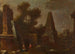 Paesaggio di rovine fantastiche con obelisco - Franz Thomas Canton — vista dell’opera