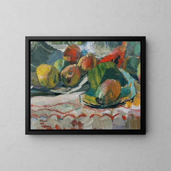 Nature morte aux fruits - Franz Wiegele — quadro incorniciato alla parete
