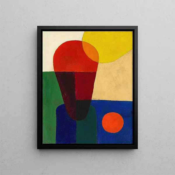 Demi-figure molto astratto - Franz Wilhelm Seiwert — quadro incorniciato alla parete