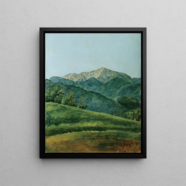 La montagna innevata - Franz Xaver Gruber — quadro incorniciato alla parete