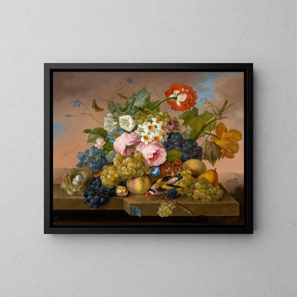 Nature morte aux fleurs - Franz Xaver Petter — quadro incorniciato alla parete