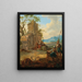 Un paesaggio con rovine e personaggi a riposo - Franz de Paula Ferg — quadro incorniciato alla parete