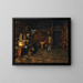 Interno di una baita alpina - Franz von Defregger — quadro incorniciato alla parete