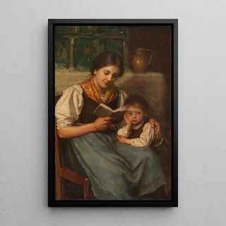 Franz von Defregger - Beim Vorlesen.webp