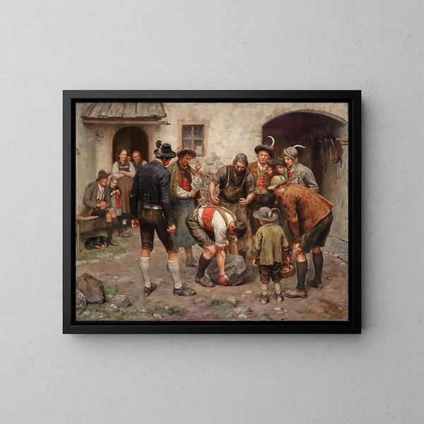 L'épreuve de force - Franz von Defregger — quadro incorniciato alla parete