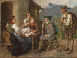 Salon tirolese - Franz von Defregger — vista dell’opera