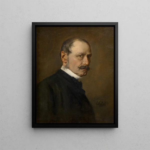 August Pettenkofen pittore - Franz von Lenbach — quadro incorniciato alla parete