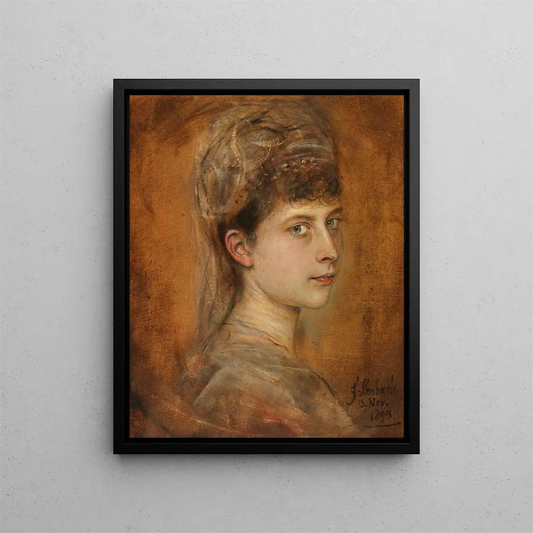 Charlotte di Meiningen, principessa di Prussia - Franz von Lenbach — quadro incorniciato alla parete