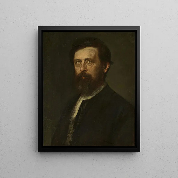 Ritratto di Arnold Böcklin - Franz von Lenbach — quadro incorniciato alla parete