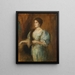 Ritratto di una dama con una collana di perle e una stola di pelliccia - Franz von Lenbach — quadro incorniciato alla parete