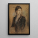 Portrait d'une jeune femme - Franz von Lenbach — quadro incorniciato alla parete