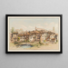 Fribourg, Svizzera, quartiere di Neuveville - Frédéric François d'Andiran — quadro incorniciato alla parete