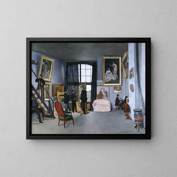 Lo Studio di Bazille - Frédéric Bazille — quadro incorniciato alla parete