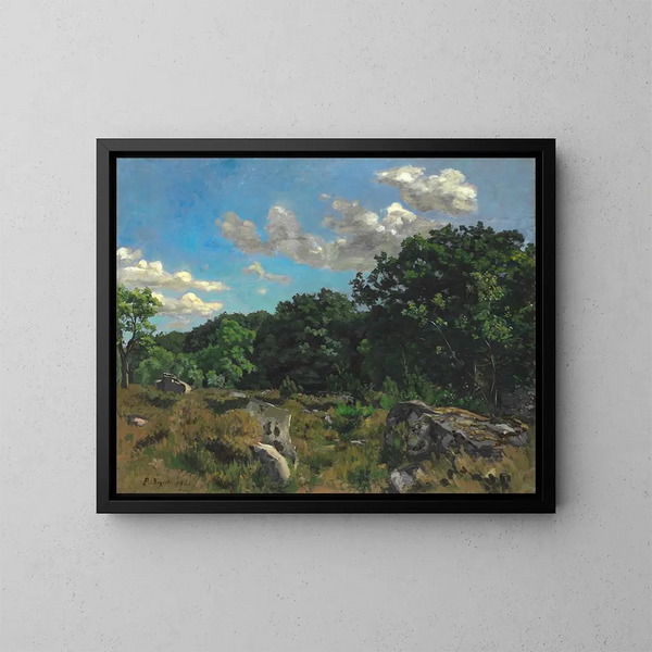 Paesaggio a Chailly - Frédéric Bazille — quadro incorniciato alla parete