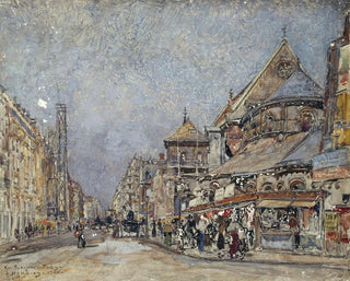 Frdric Houbron - La rue Raumur et le chevet de lglise SaintMartindesChamps.webp