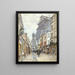 La rue du Chevalier-de-la-Barre avec le Sacré-Cœur en construction - Frédéric Houbron — quadro incorniciato alla parete
