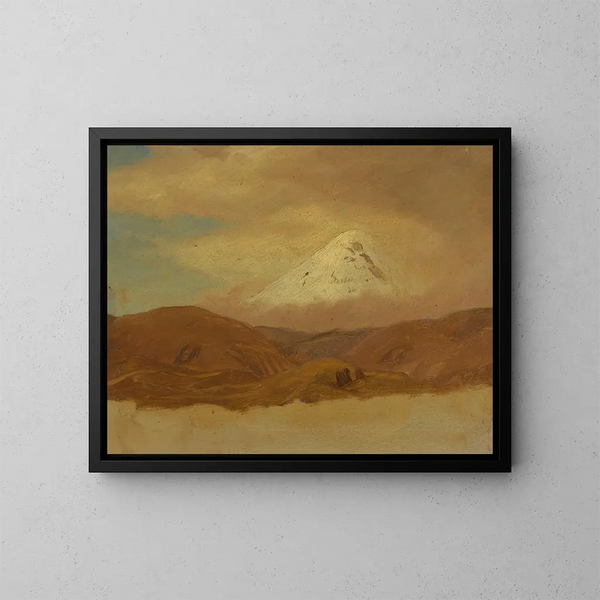Mont Chimborazo, Ecuador - Frederic Edwin Church — quadro incorniciato alla parete