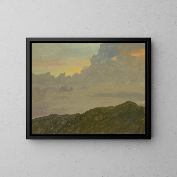 Collina e nuvole - Frederic Edwin Church — quadro incorniciato alla parete