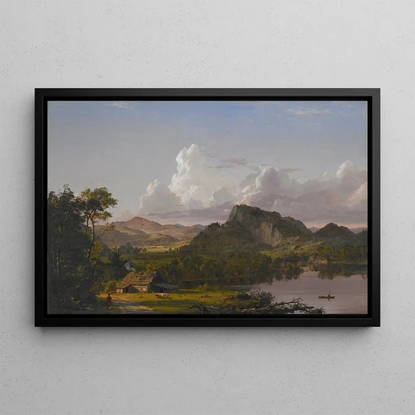 Casa sul lago - Frederic Edwin Church — quadro incorniciato alla parete