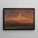 Vallée dell'Hudson, New York, con il sole che tramonta dietro le montagne Catskill - Frederic Edwin Church — quadro incorniciato alla parete