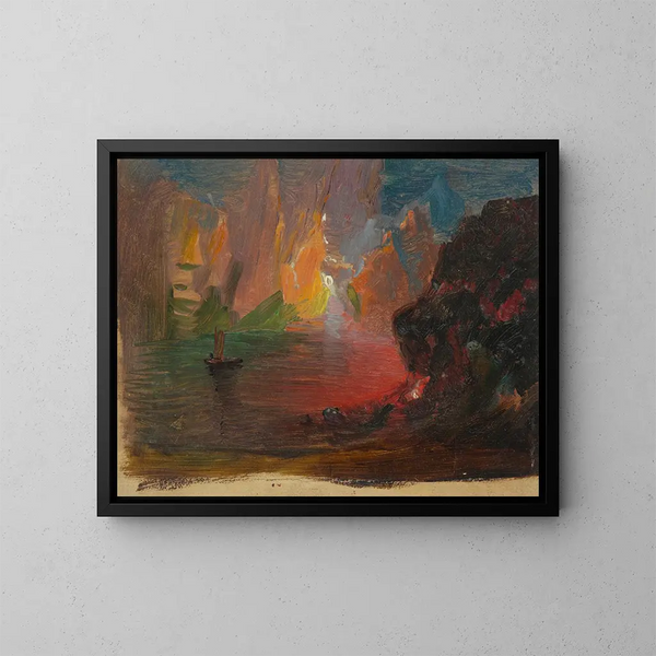 Fantasia di iceberg - Frederic Edwin Church — quadro incorniciato alla parete