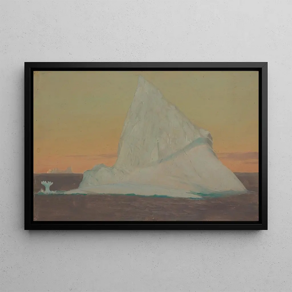 Iceberg e fiore di ghiaccio - Frederic Edwin Church — quadro incorniciato alla parete