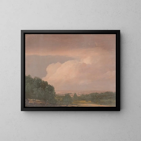 Paesaggio probabilmente della valle dell'Hudson - Frederic Edwin Church — quadro incorniciato alla parete