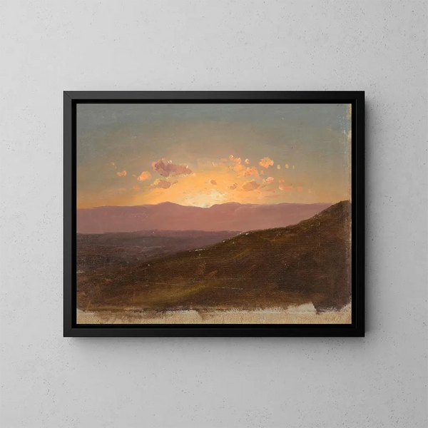Vista sulla valle dell'Hudson - Frederic Edwin Church — quadro incorniciato alla parete