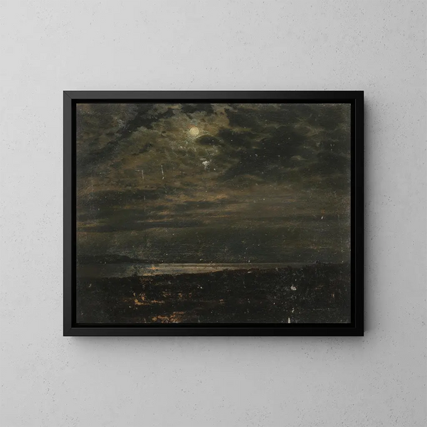 Luna sulla costa del Maine - Frederic Edwin Church — quadro incorniciato alla parete