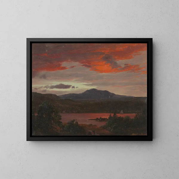 Mont Katahdin dal lago Katahdin, Maine - Frederic Edwin Church — quadro incorniciato alla parete