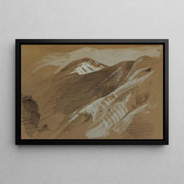 Paesaggio montano, Giamaica, Antille - Frederic Edwin Church — quadro incorniciato alla parete