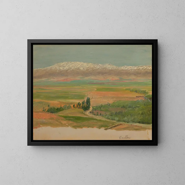 Montagne vicino a Baalbek - Frederic Edwin Church — quadro incorniciato alla parete