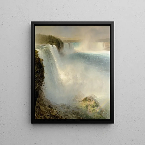 Le cascate del Niagara dal lato americano - Frederic Edwin Church — quadro incorniciato alla parete