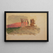 Schizzo rapido del tempio di Corinto - Frederic Edwin Church — quadro incorniciato alla parete