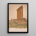 Ruines du Temple de Zeus Baalbek - Frederic Edwin Church — quadro incorniciato alla parete