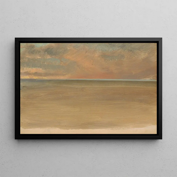 Paesaggio marino con calotta glaciale in lontananza - Frederic Edwin Church — quadro incorniciato alla parete