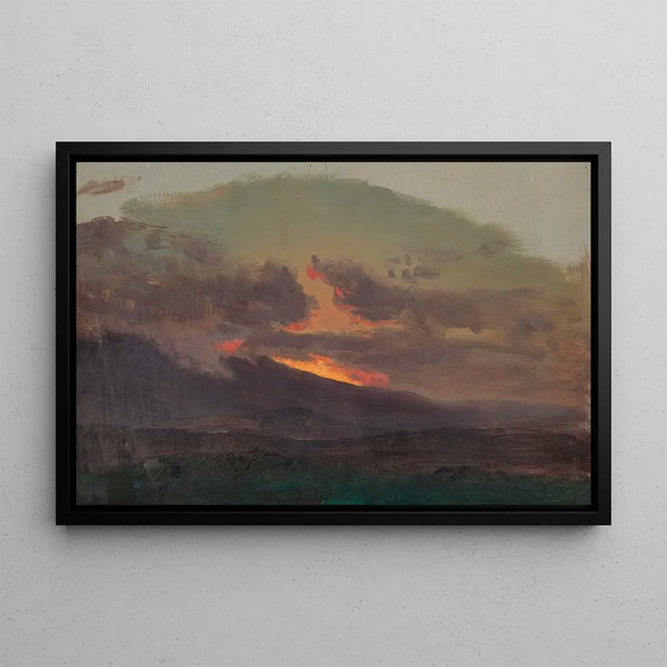 Tramonto sui Catskills - Frederic Edwin Church — quadro incorniciato alla parete