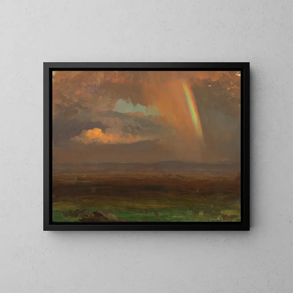 Tramonto su un vasto paesaggio - Frederic Edwin Church — quadro incorniciato alla parete