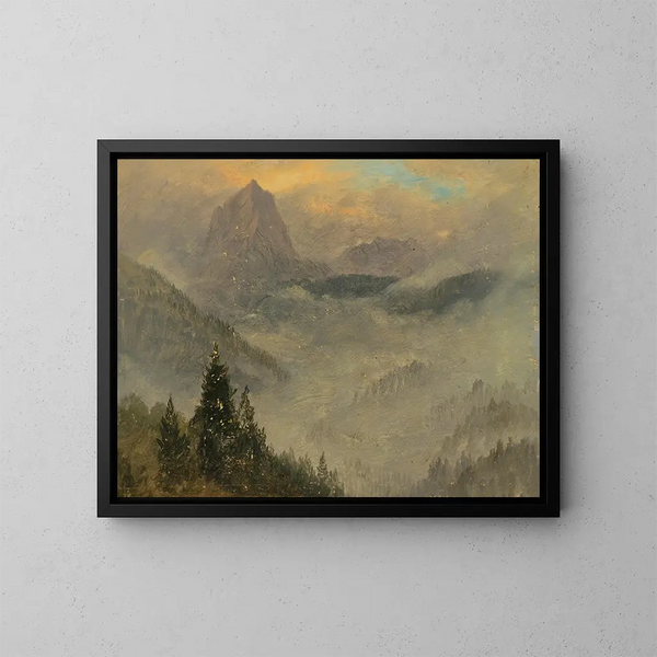 Le Hochkalter près de Berchtesgaden - Frederic Edwin Church — quadro incorniciato alla parete