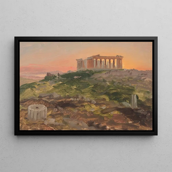 Le Parthénon depuis le sud-est - Frederic Edwin Church — quadro incorniciato alla parete