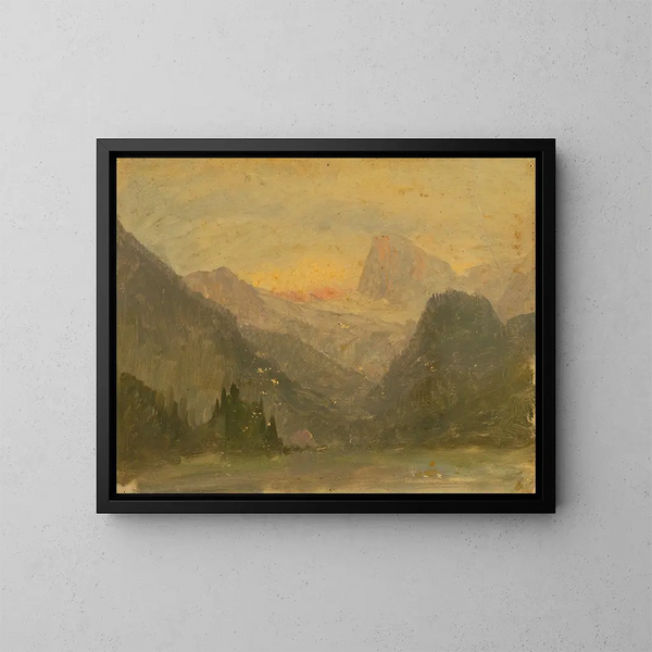 Le Watzmann vicino a Berchtesgaden - Frederic Edwin Church — quadro incorniciato alla parete