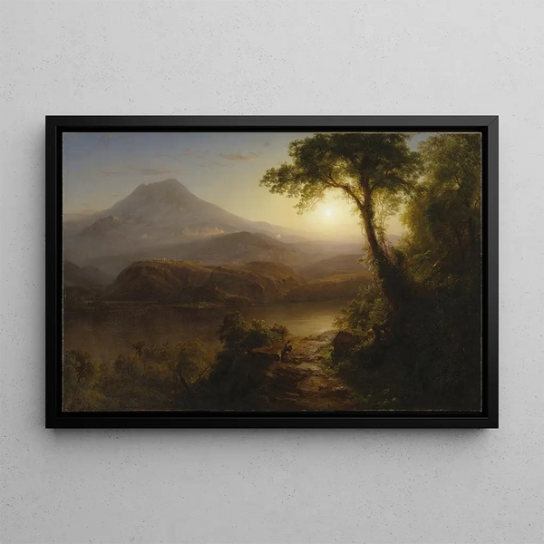 Paesaggio tropicale - Frederic Edwin Church — quadro incorniciato alla parete