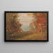 Scène boschiva in autunno a Hudson, New York o Maine - Frederic Edwin Church — quadro incorniciato alla parete