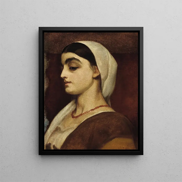 Ritratto di Stella - Frederic Leighton — quadro incorniciato alla parete