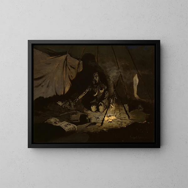 Le foglie secche sono durate più a lungo di lei - Frederic Remington — quadro incorniciato alla parete